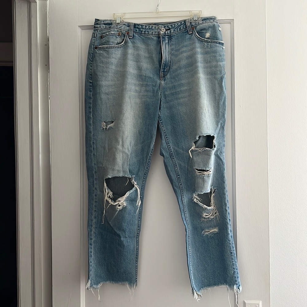 A&F distressed jeans